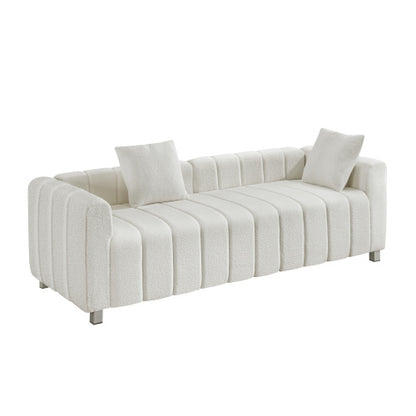 Teddy Velvet Sofa with 2 Pillows