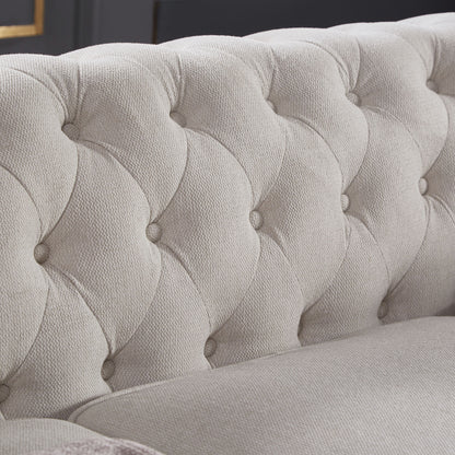 Zara Chesterfield Sofa Beige