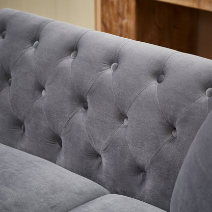 5-Seater Corner Sectional with 3 Pillows, Grey