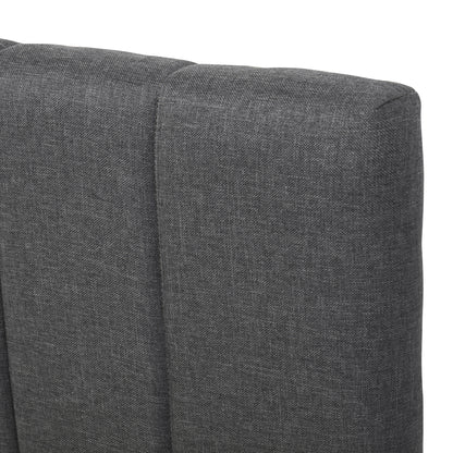 Dana Upholstered Platform Bed with Trundle and 3 Drawers, Gray