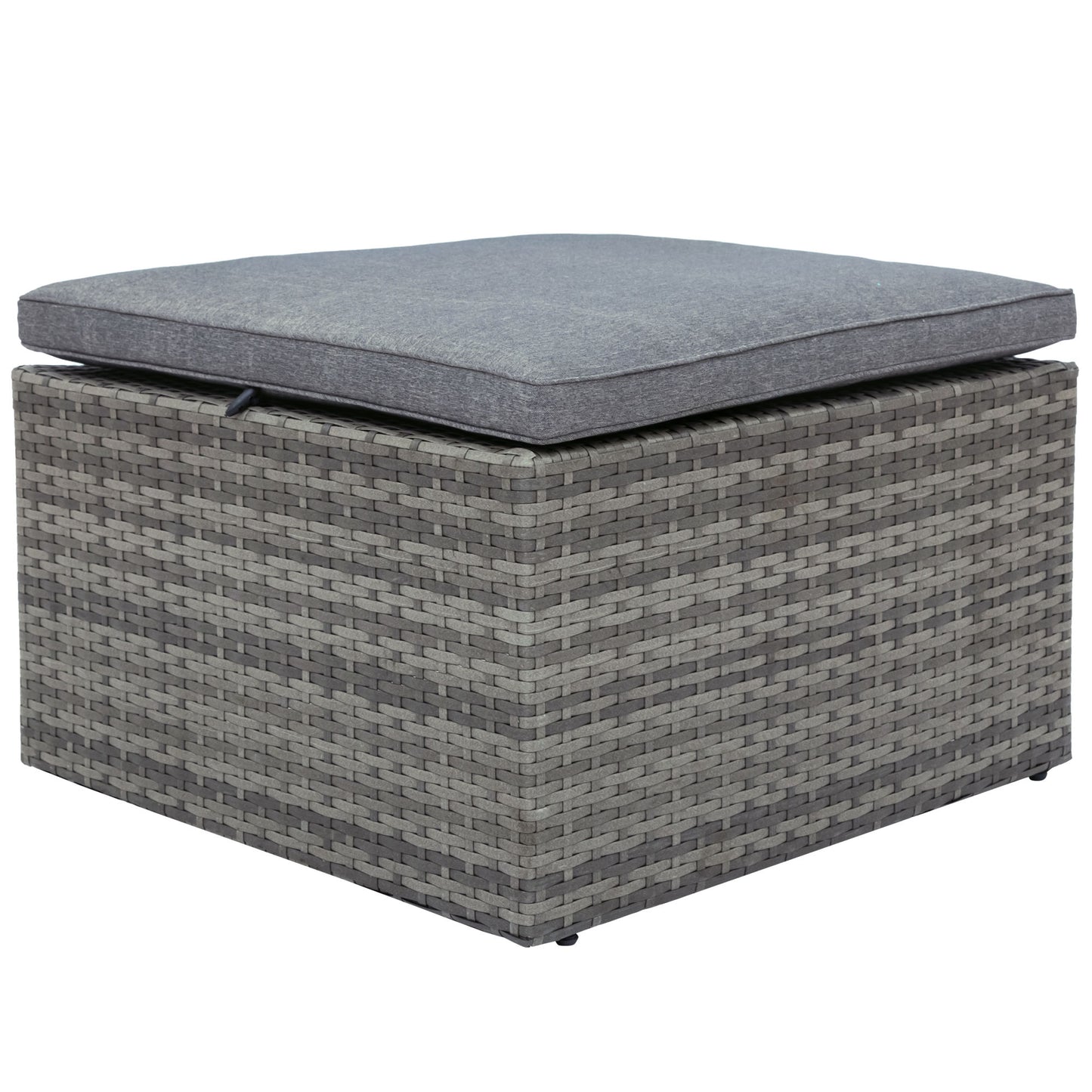 5-piece outdoor uv-resistant patio sofa set with storage bench