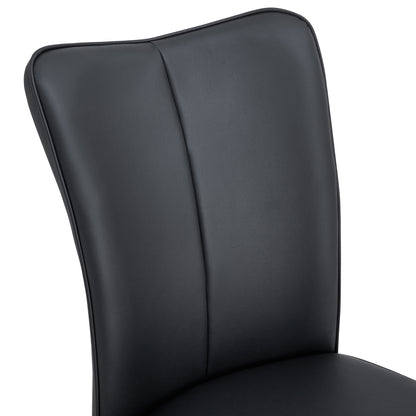 Modern Leather Dining Chairs Set of 4 Chairs, Blacks