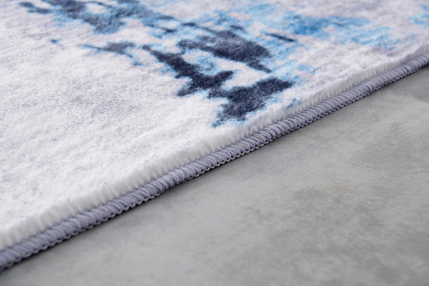 zara collection abstract design gray blue yellow machine washable super soft area rug