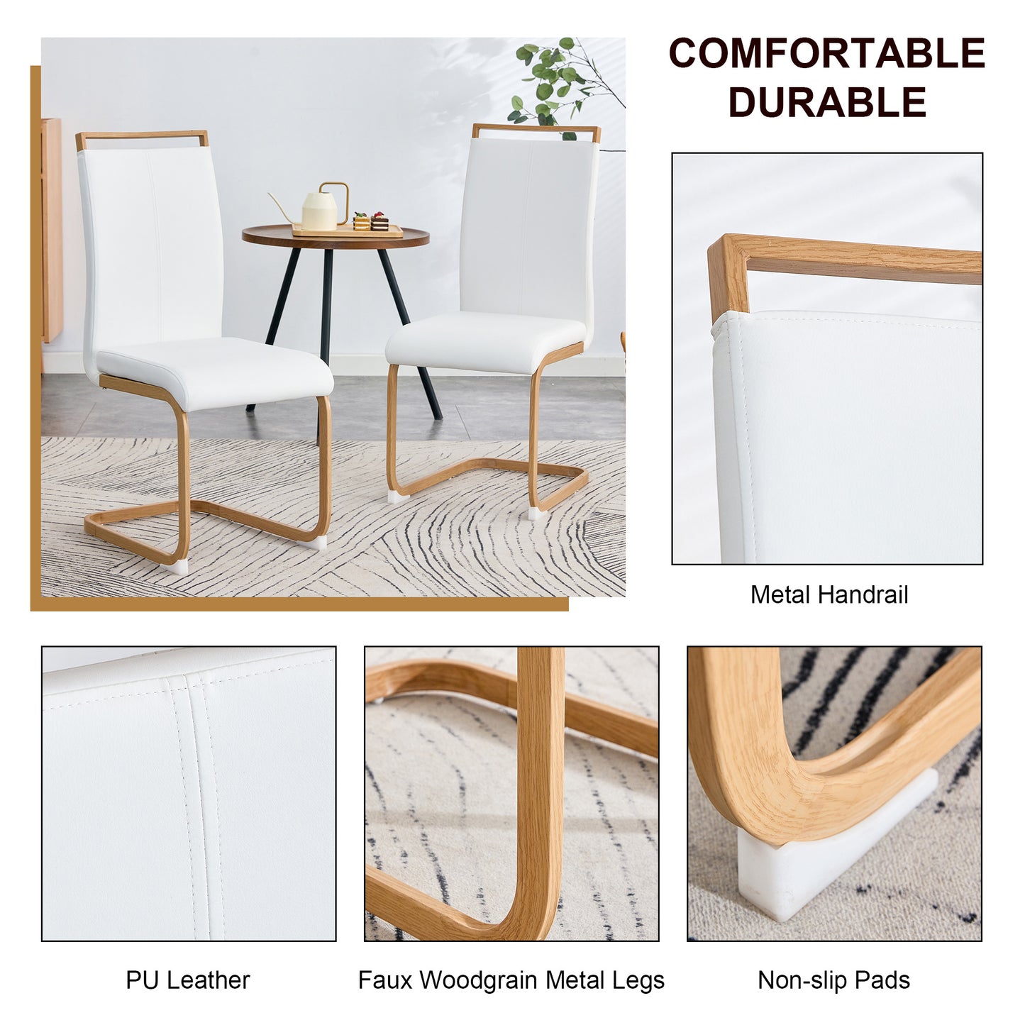 remi dining table set, white