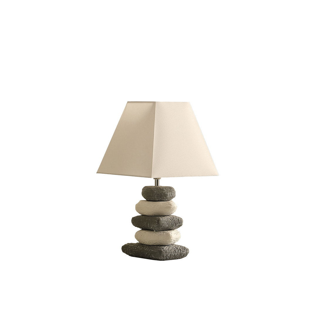 in coastal darya 5 stacked pebble ceramic table lamp