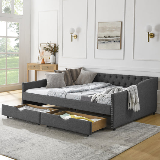 Morgan Upholstered Daybed/Sofa bed with Drawers