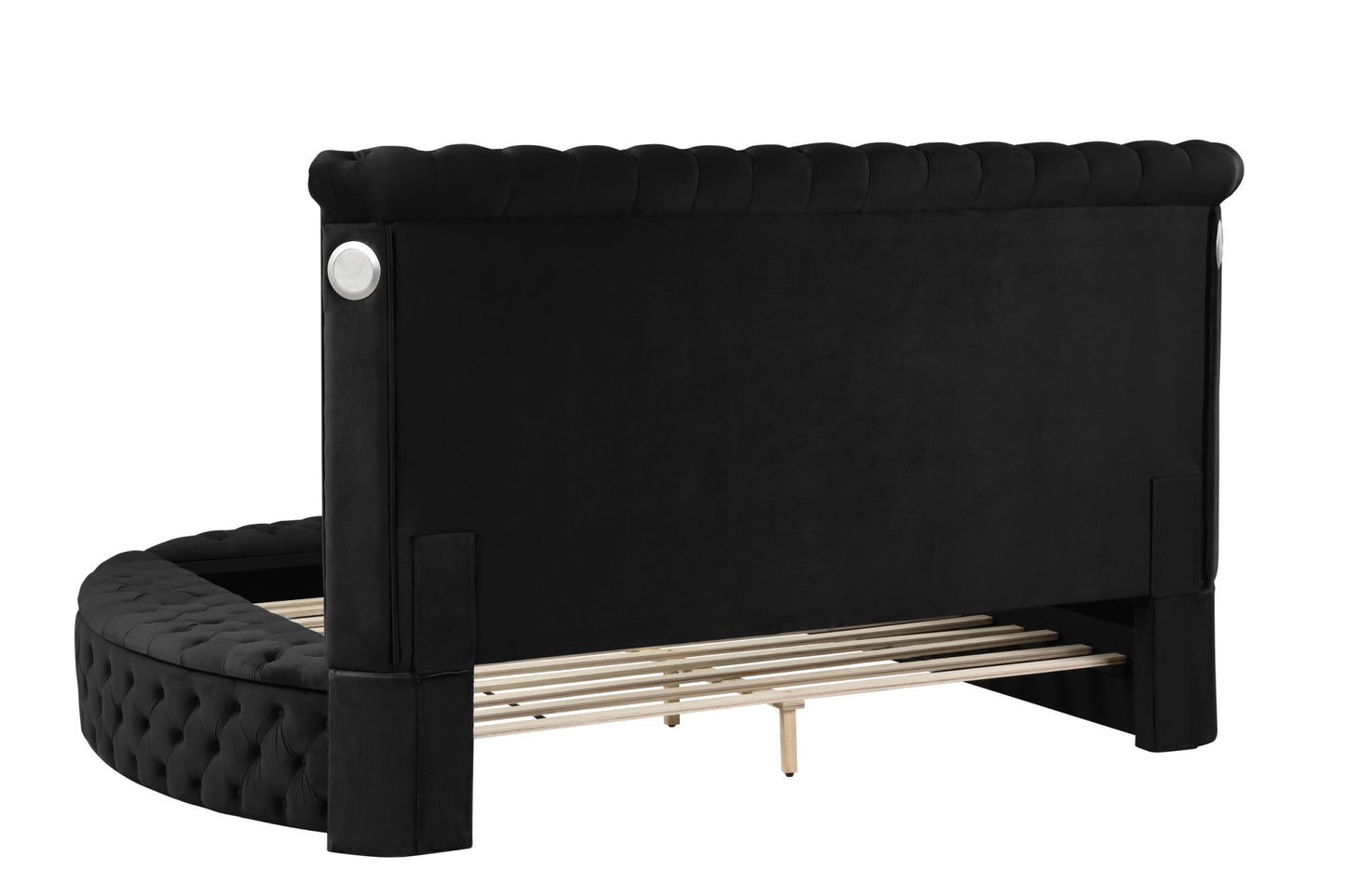 hazel queen size tufted upholstery storage bed made with wood in black