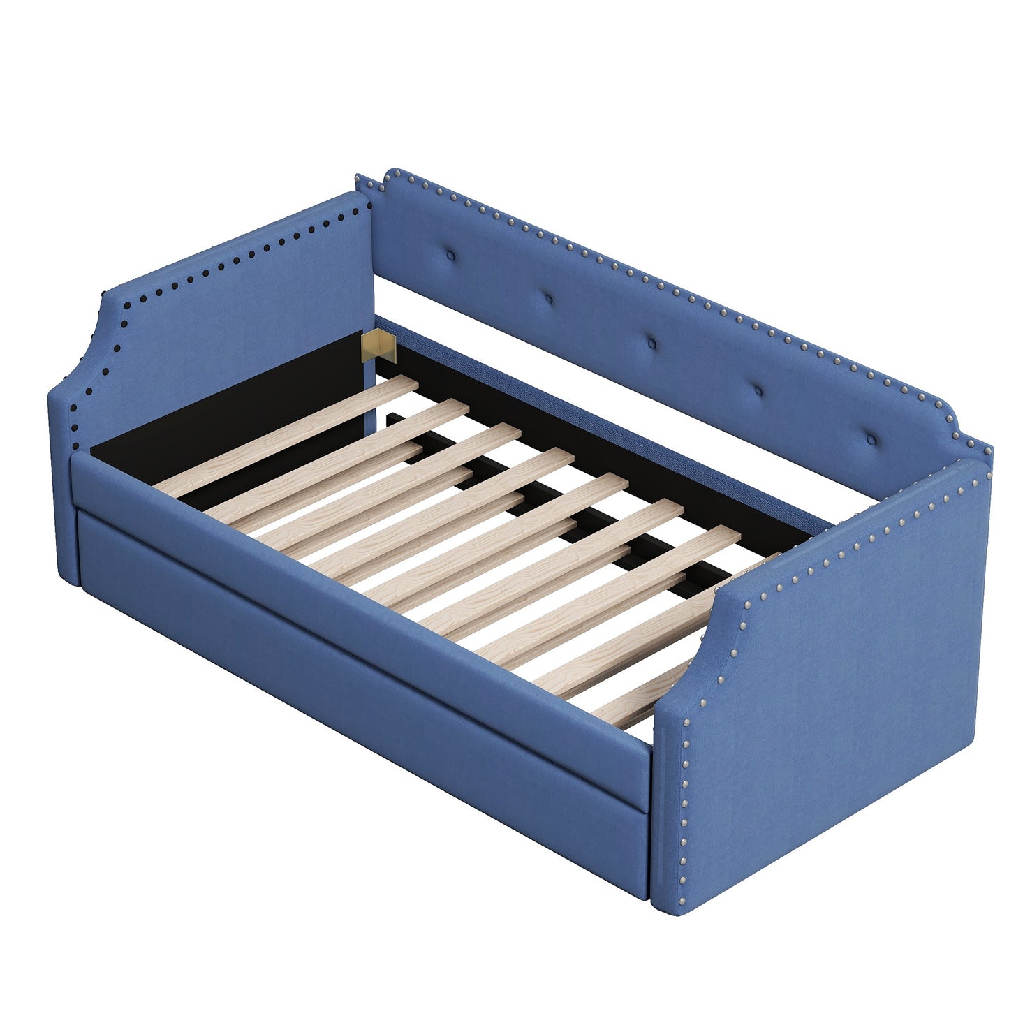 victor upholstered daybed with trundle ,blue