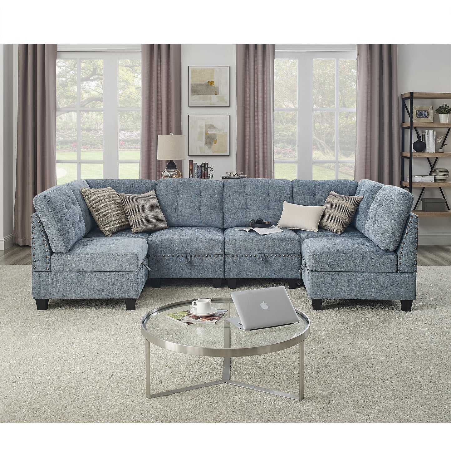 shelby u shape modular sectional sofa