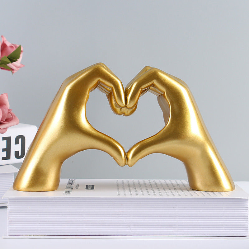 nordic heart gesture sculpture