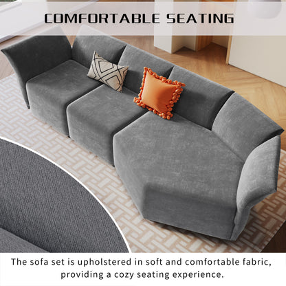 Ustyle Stylish Sofa Set, Grey