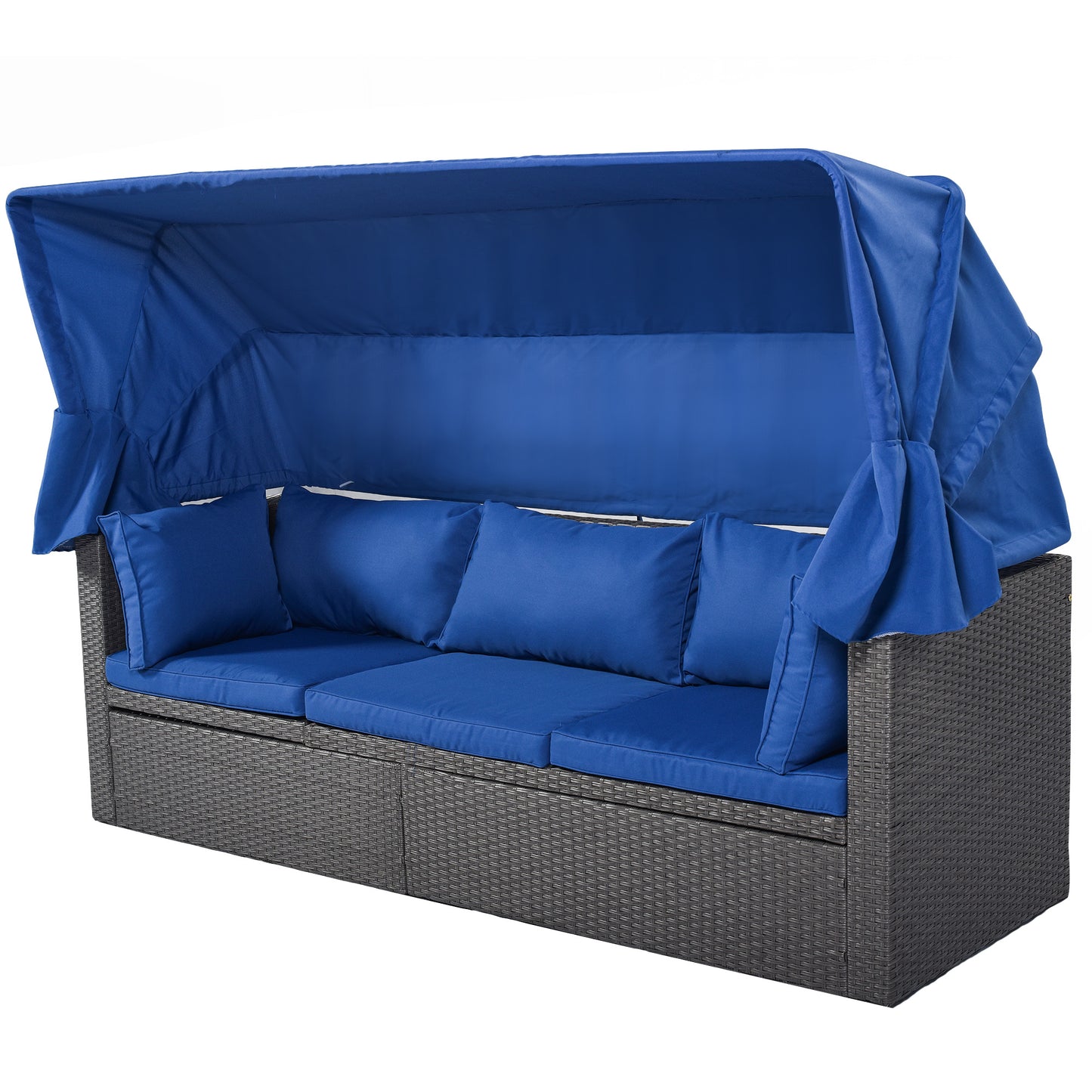 betty rectangle daybed with retractable canopy