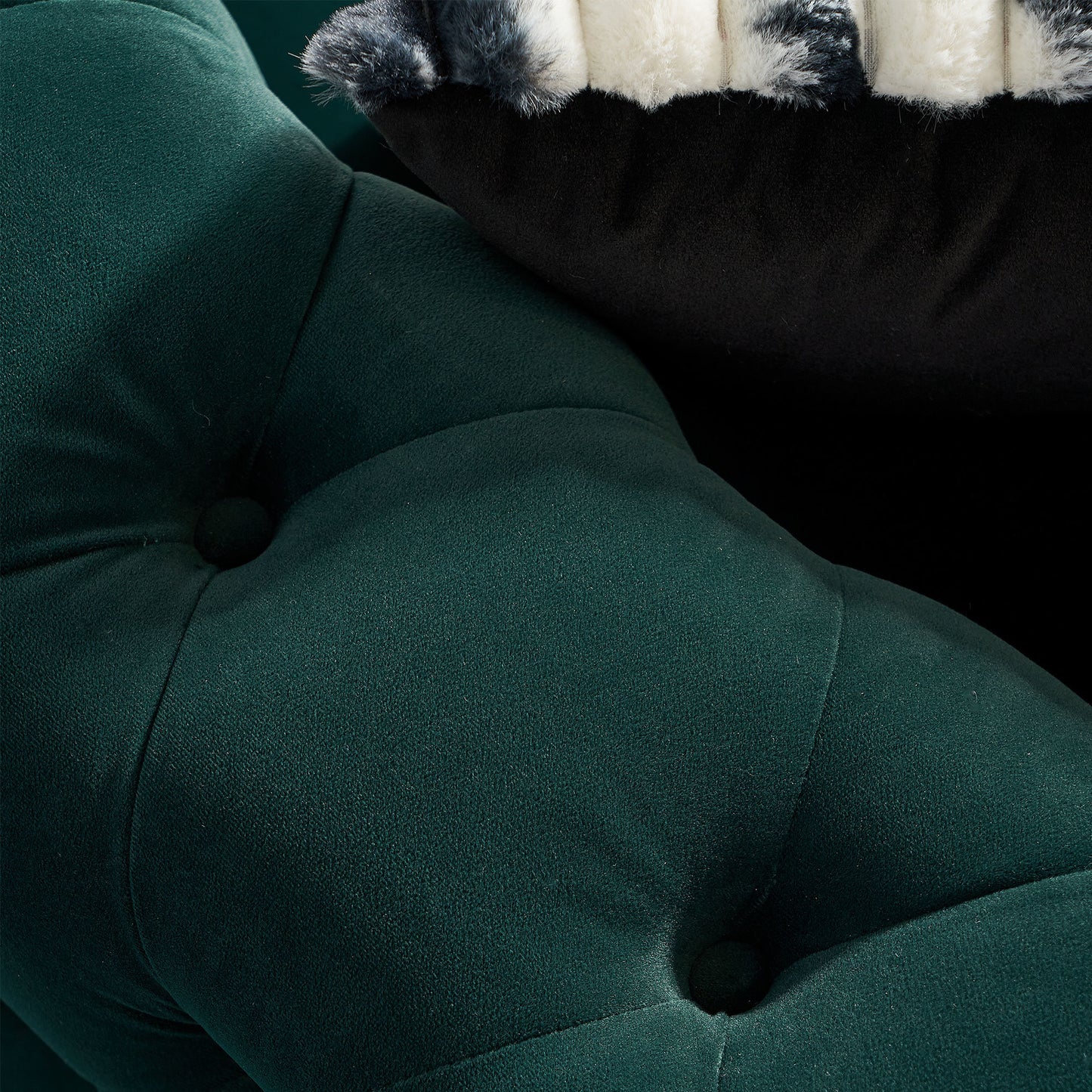 chesterfield modern tufted velvet sofa, green
