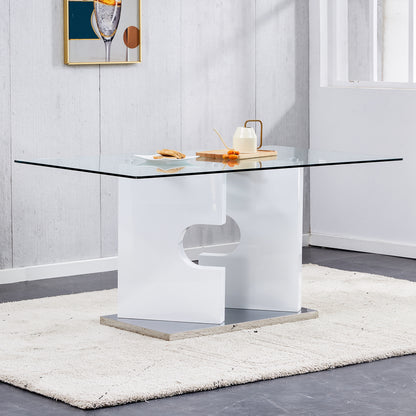 Ruby 6-Piece Dining Table Set, White