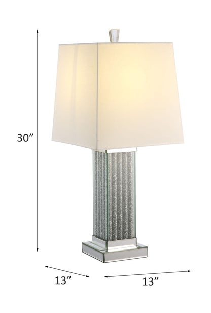 ACME Noralie Table Lamp, Mirrored & Faux Stones