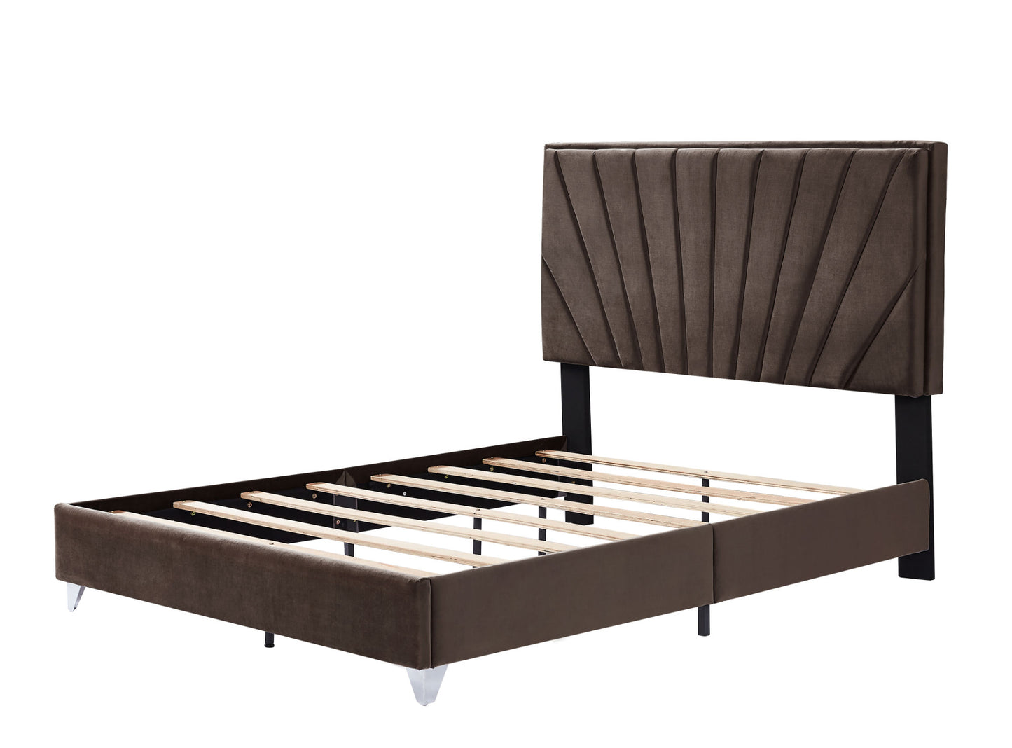 b108 beautiful line stripe cushion bed, brown