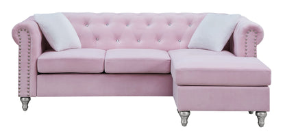 Raisa Sofa Chaise, Pink