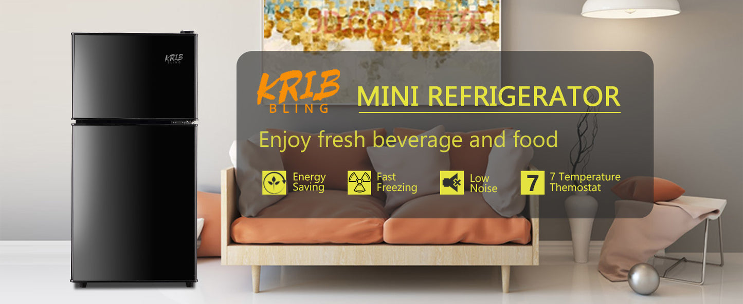 3.5cu.ft compact refrigerator mini fridge with freezer