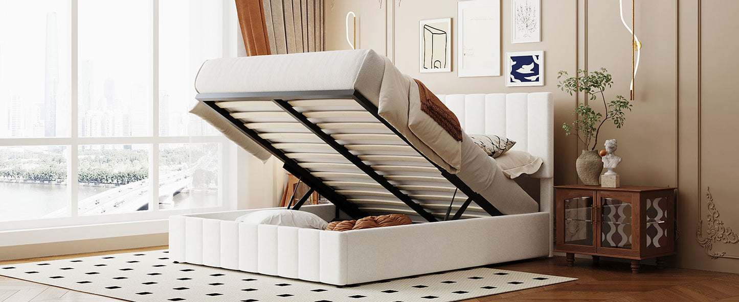 queen size upholstered platform bed with a hydraulic storage system - gray queen size upholstered platform bed with a hydraulic storage system - gray queen size upholstered platform bed with a hydrau