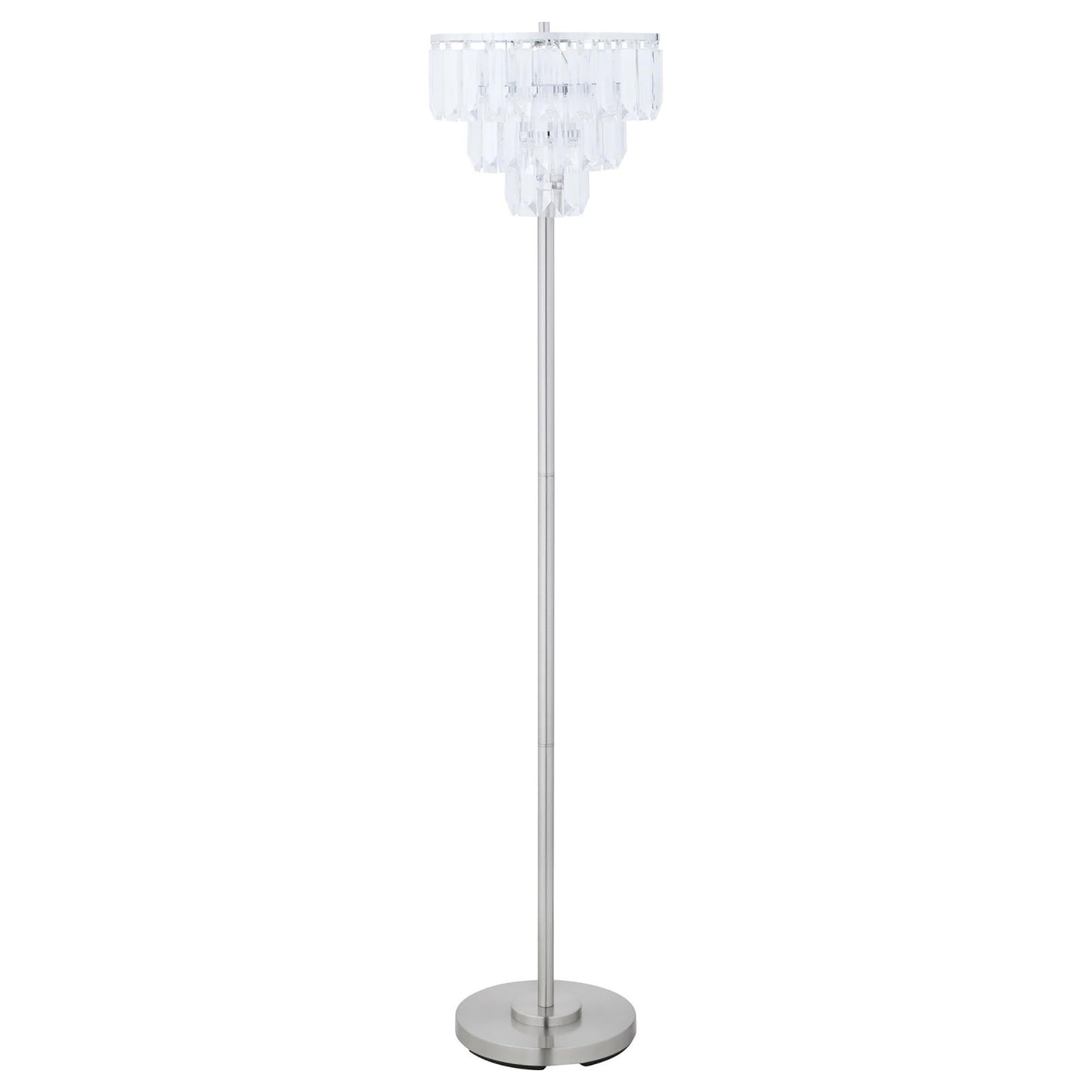 chrome metal base floor lamp