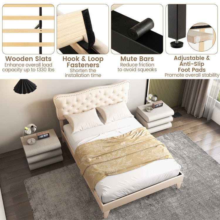 nae tufted upholstered bed