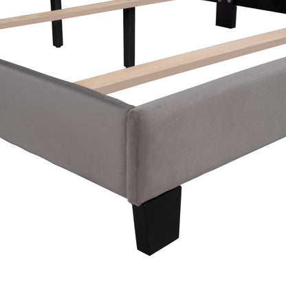 Amanda Velvet Upholstered Platform Bed