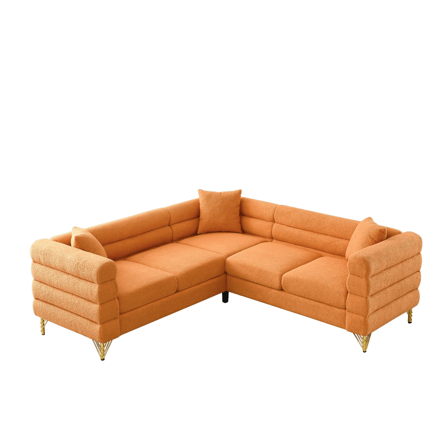 sammie l-shaped sectional, orange