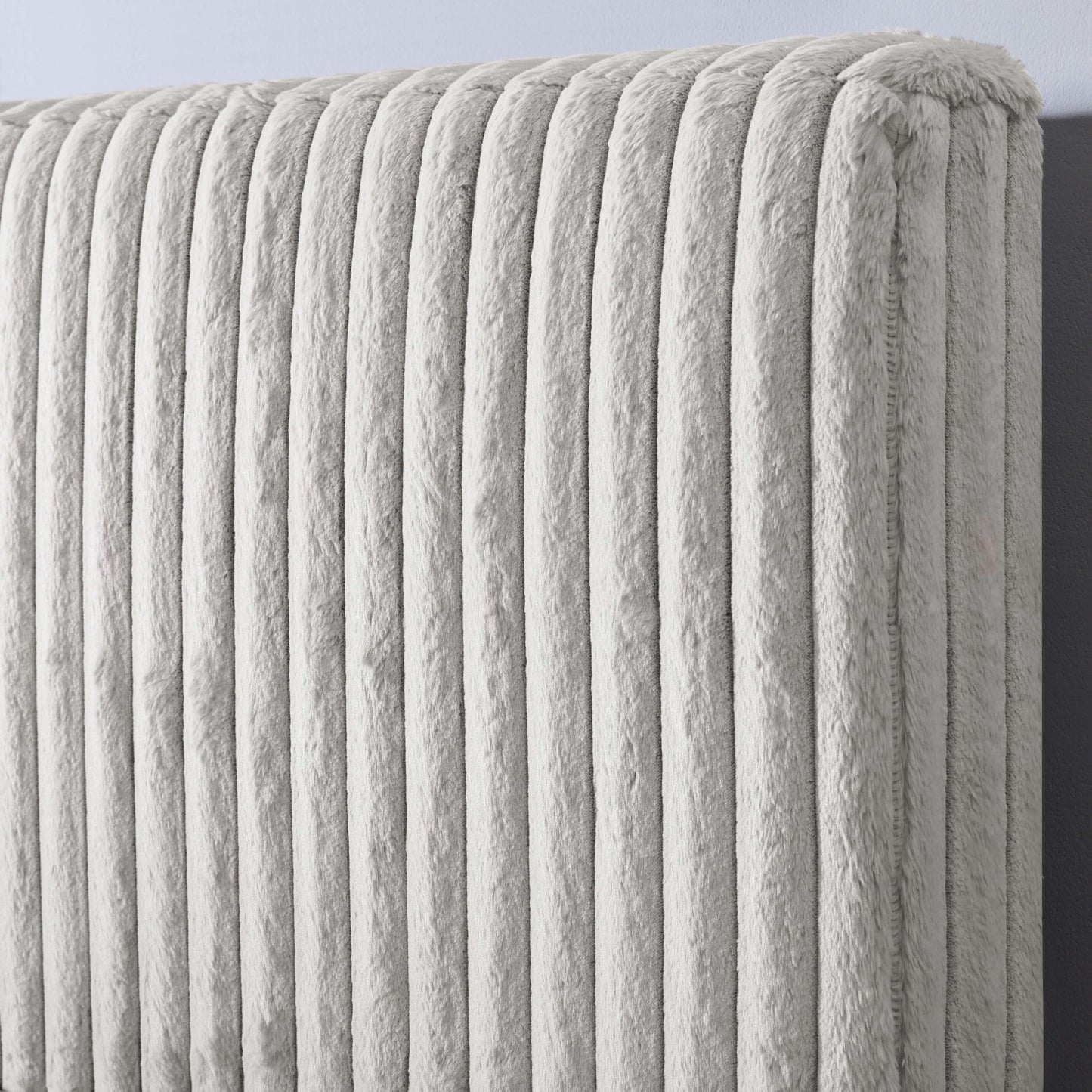 bridgevine home queen size minky stone upholstered platform bed