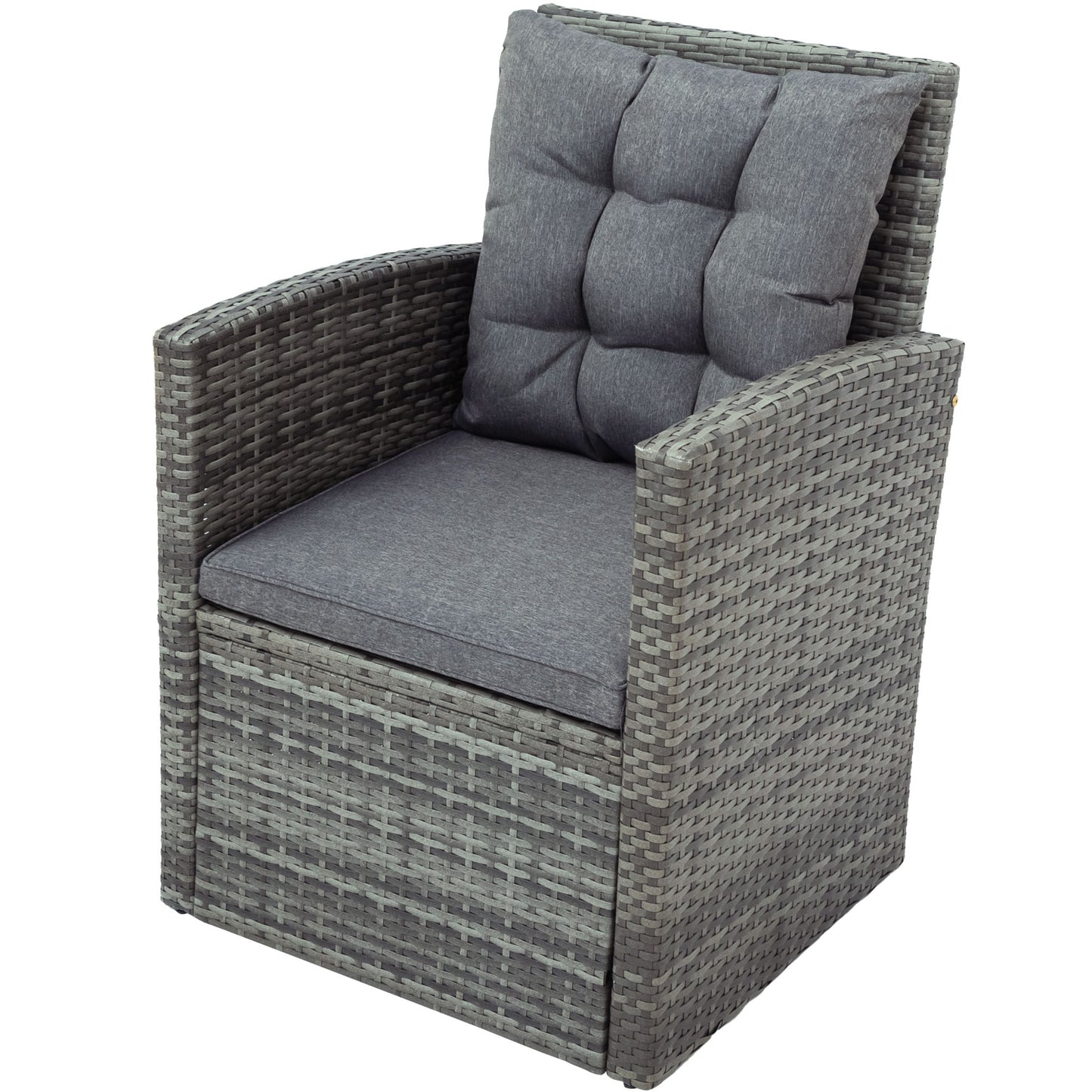 5-piece outdoor uv-resistant patio sofa set with storage bench