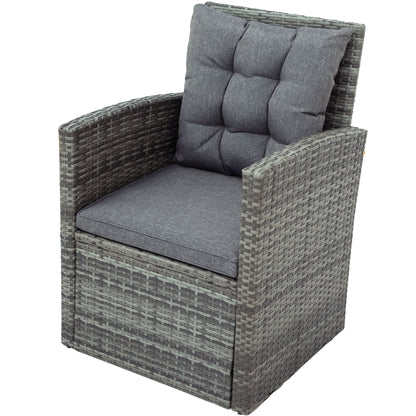 5-piece Outdoor UV-Resistant Patio Sofa Set with Storage Bench