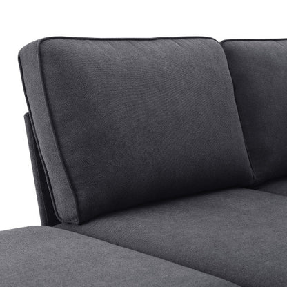 Terry 5-Seat Couch Set with Chaise with 3 Pillows