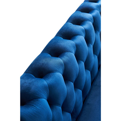 Modern Tufted Velvet Sofa ,Blue
