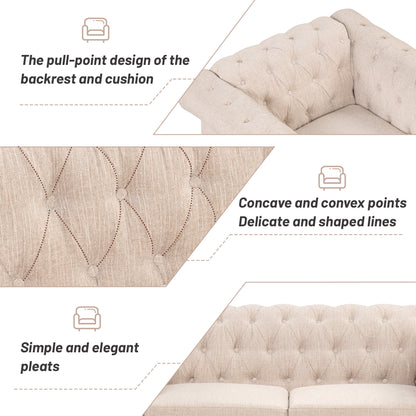 Modern Chesterfield 3-Piece Sofa Set