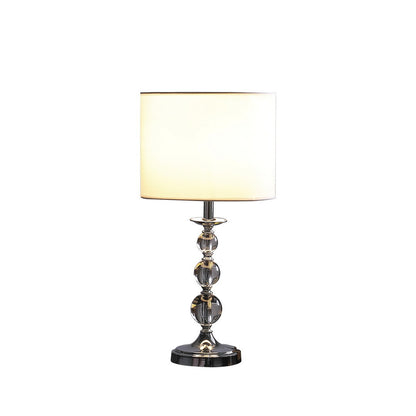 Ascending Solid Crystal Orbs Chrome Table Lamp in Chrome Silver