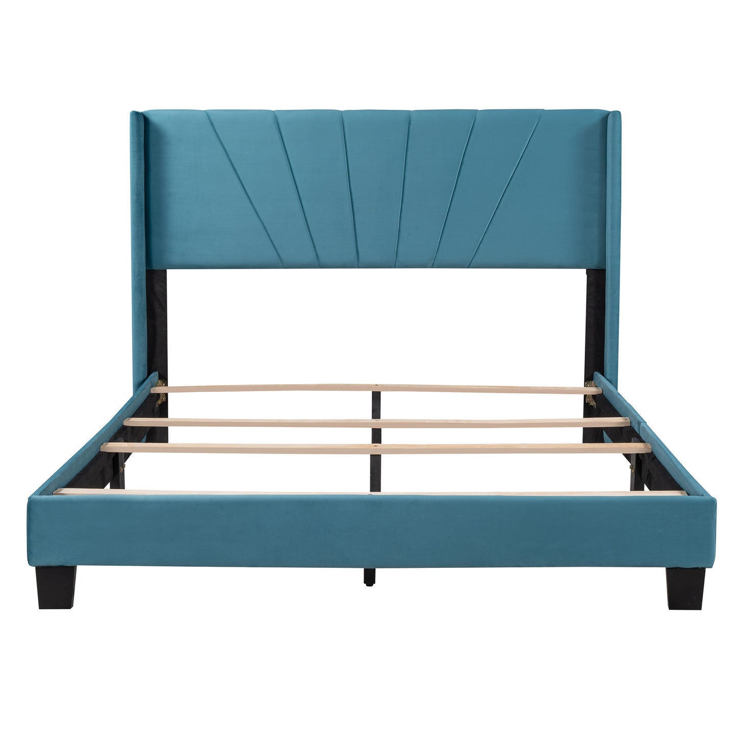 amanda velvet upholstered platform bed