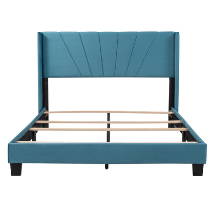 Amanda Velvet Upholstered Platform Bed