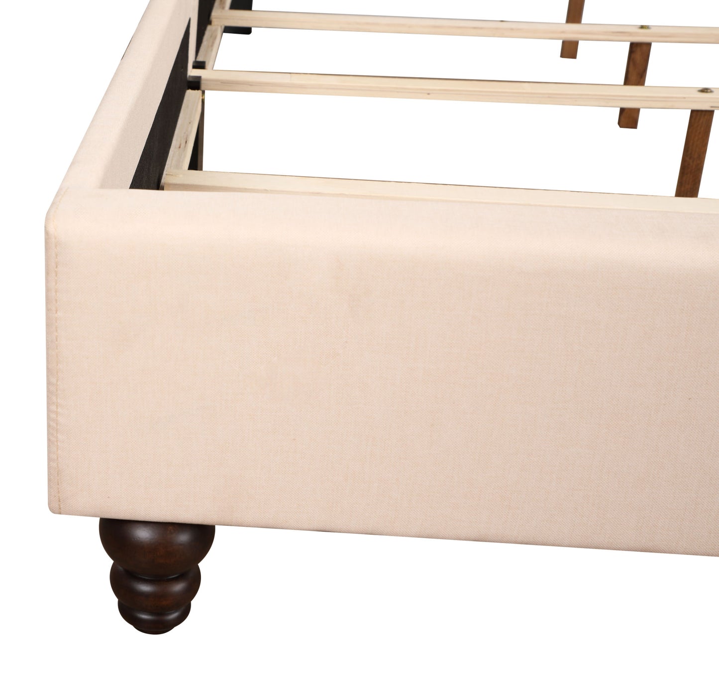 julie queen upholstered bed , beige