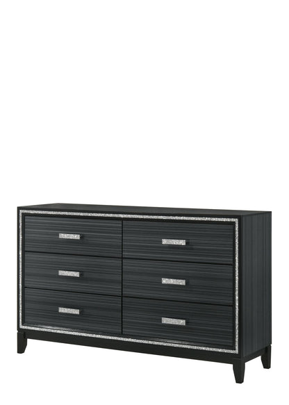 Haiden Dresser; Weathered Black Finish