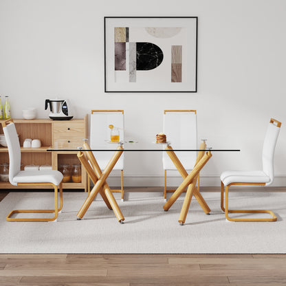 Remi Dining Table Set, White
