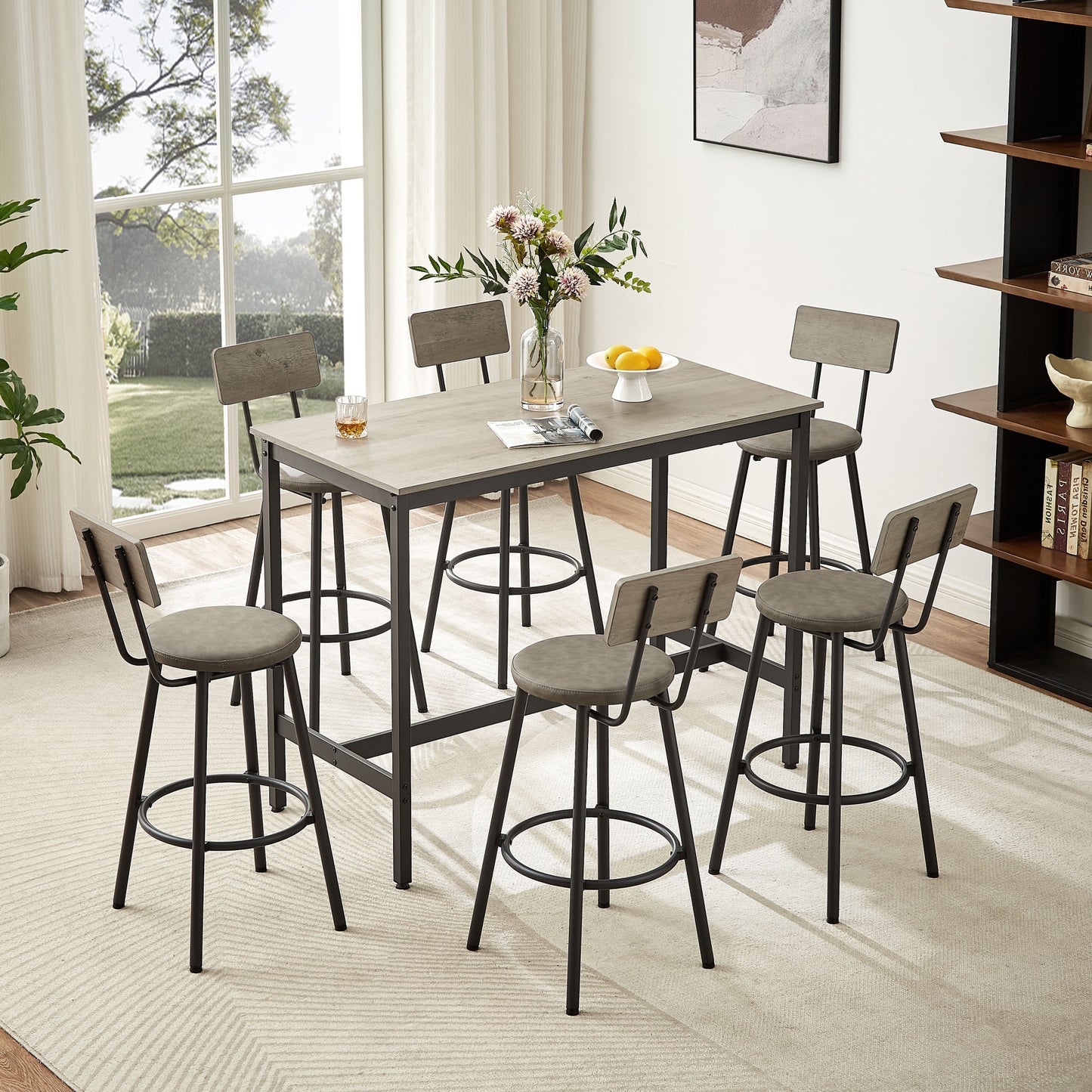 pub high dining table 7 piece set