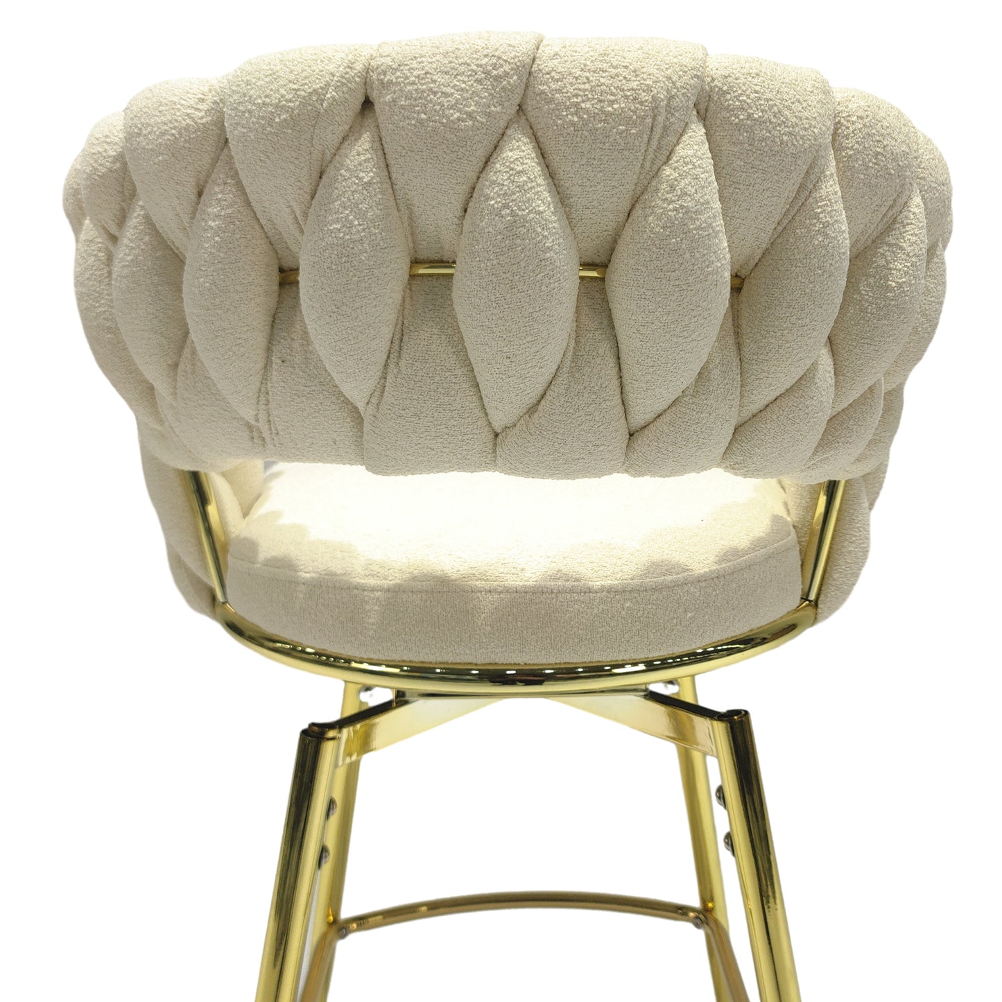 bar chair toweling woven bar stool set of 4, white