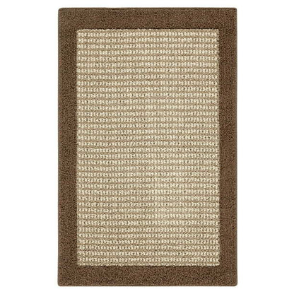 Machine Washable Faux Sisal Gray Indoor Accent Rug Set, 3-Piece Set