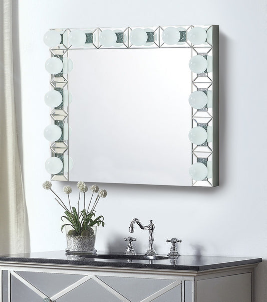 ACME Noralie Wall Decor, Mirrored & Faux Diamonds