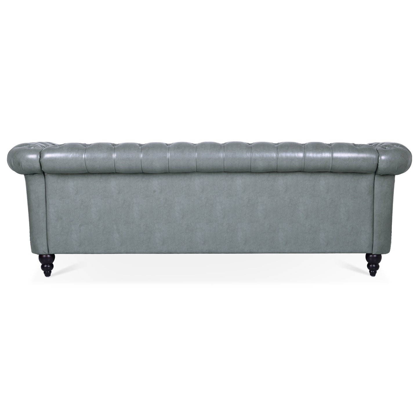 84.65" rolled arm chesterfield 3 seater sofa.
