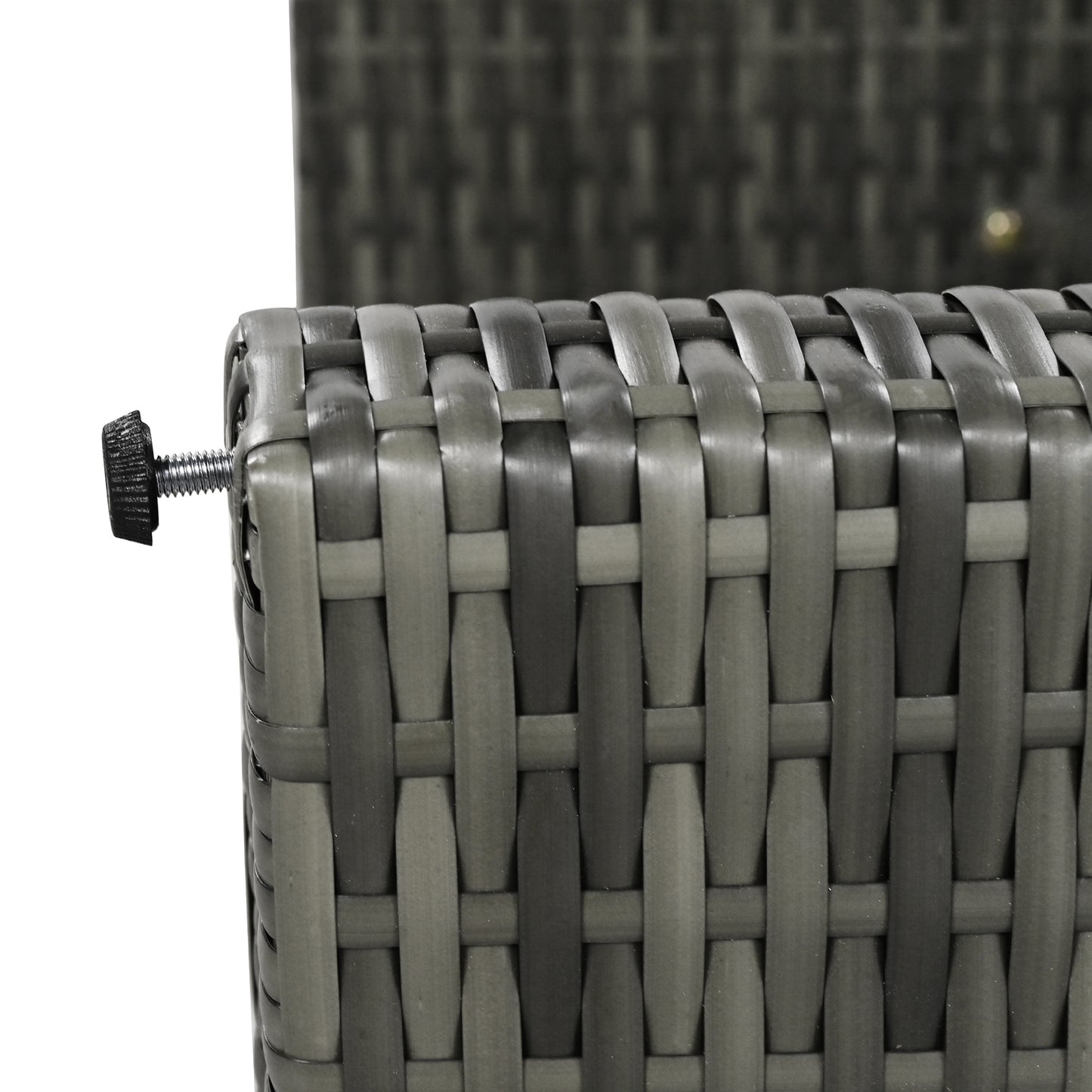 6-piece pe rattan sofa set with adjustable seat & storage box