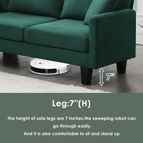 terry 5-seat couch set with chaise with 3 pillows