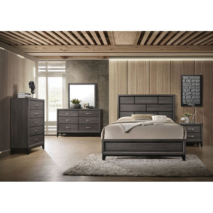 ACME Valdemar Queen Bed in Weathered Gray