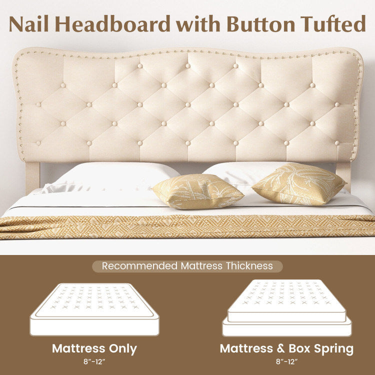 nae tufted upholstered bed