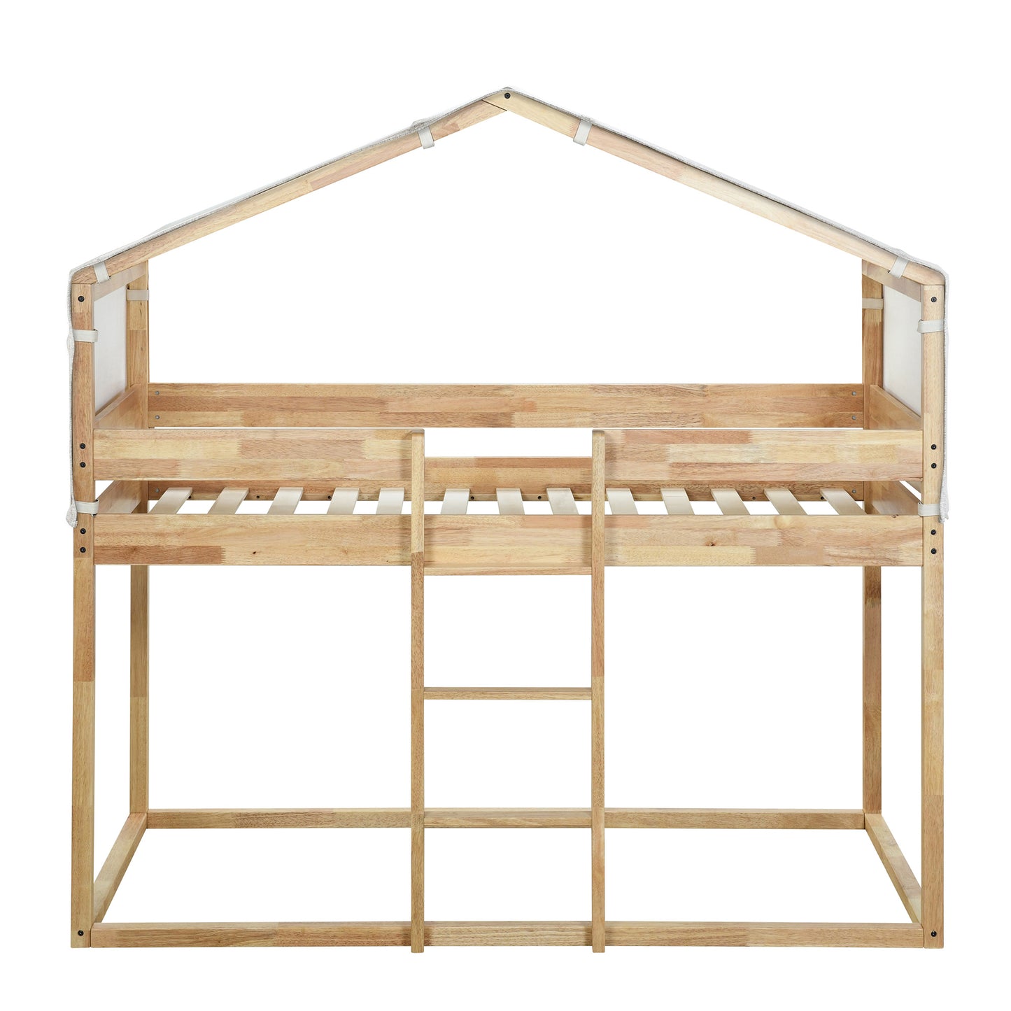 twin over twin bunk bed wood bed with tent