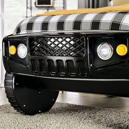 Sports Jeep Twin Bed, Black